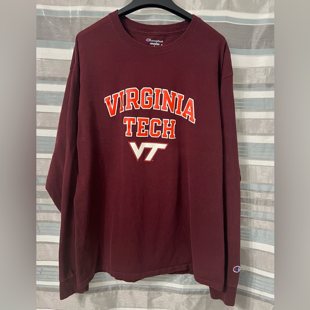Champion Virginia Tech Hokies Maroon Long Sleeve Shirt
